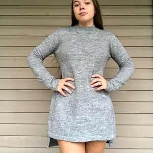 Gray sweater dress